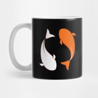 Koi Fish Ying & Yang Minimalist Design Mug